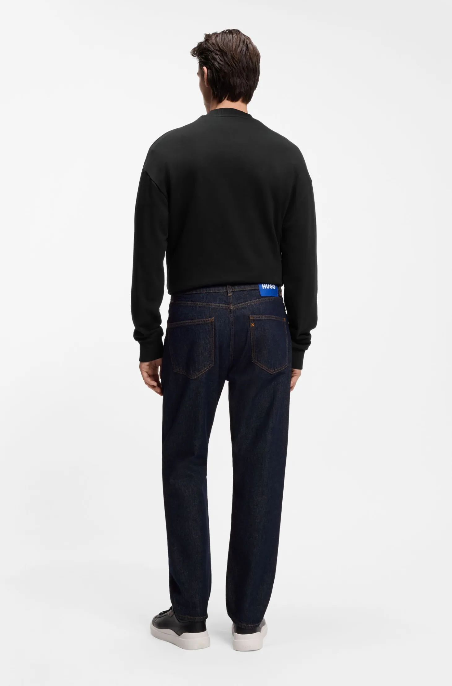 Regular-fit jeans in dark-blue denim