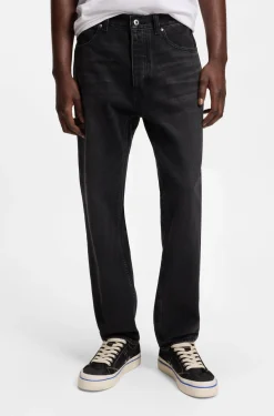 Regular-fit jeans in dark-grey denim