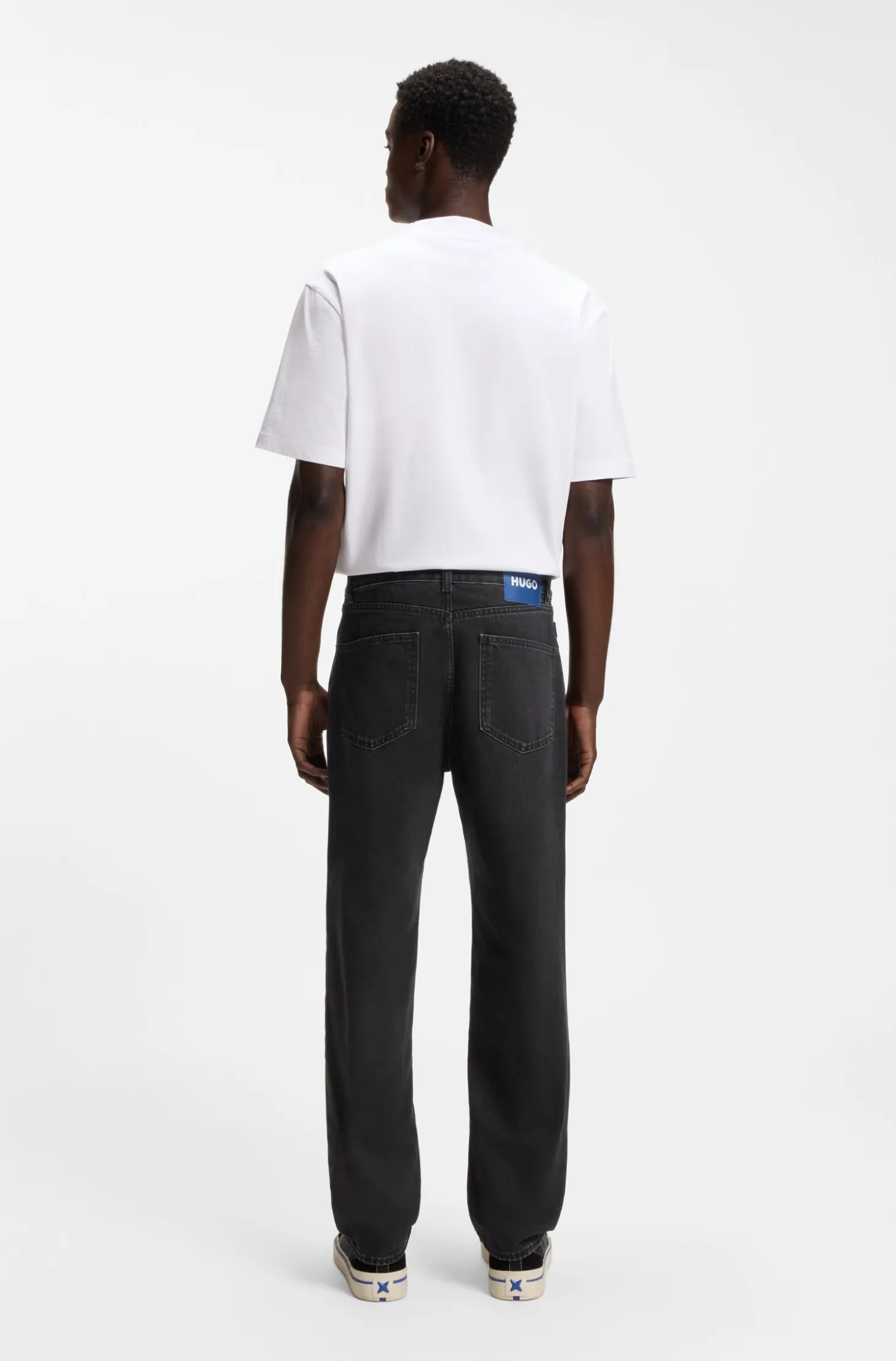 Regular-fit jeans in dark-grey denim