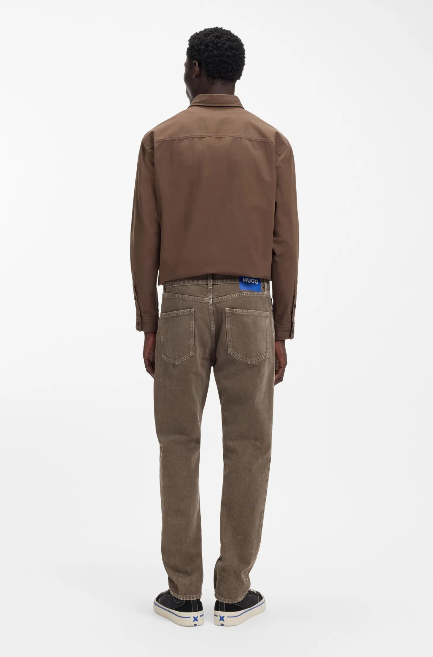 Regular-fit jeans in washed denim