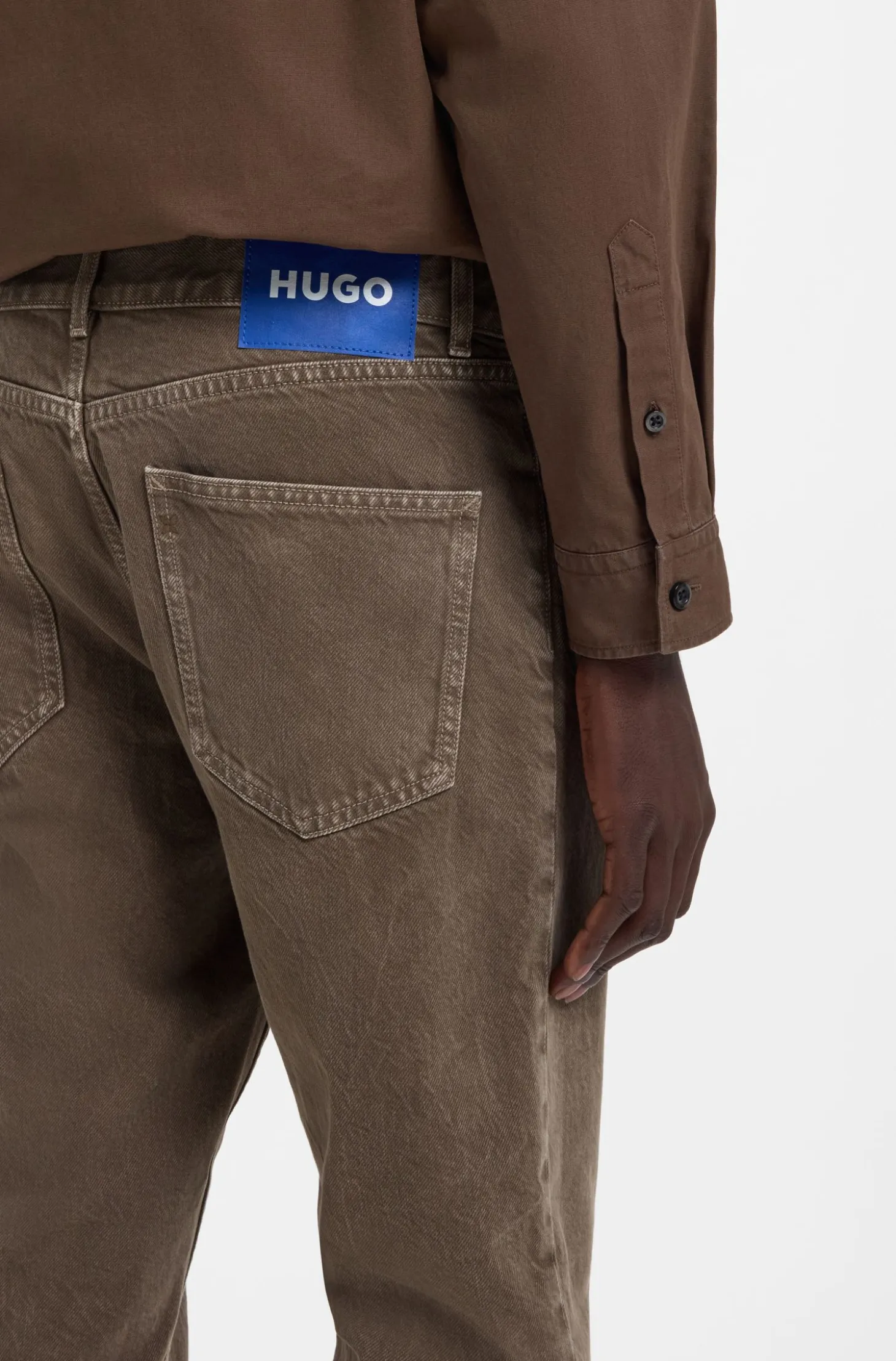 Regular-fit jeans in washed denim