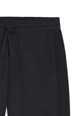 Regular-fit jersey trousers with jacquard tape