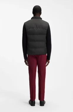 Regular-fit padded gilet with zipped pockets