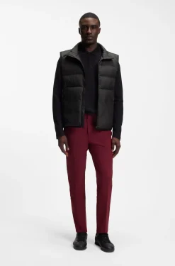 Regular-fit padded gilet with zipped pockets