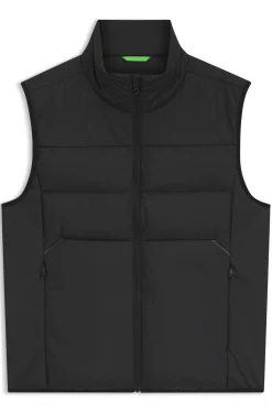 Regular-fit padded gilet with zipped pockets