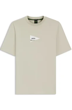 Regular-fit photoprint T-shirt in stretch cotton