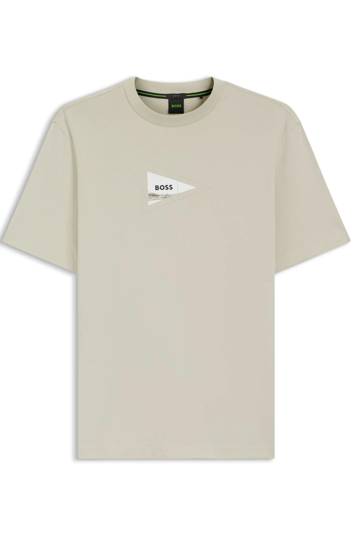 Regular-fit photoprint T-shirt in stretch cotton