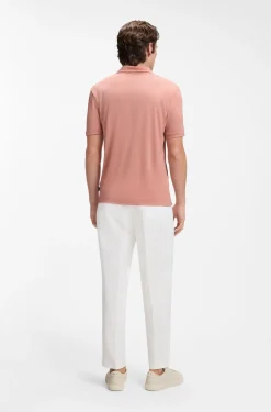 Regular-fit polo shirt in a wool blend