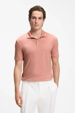 Regular-fit polo shirt in a wool blend