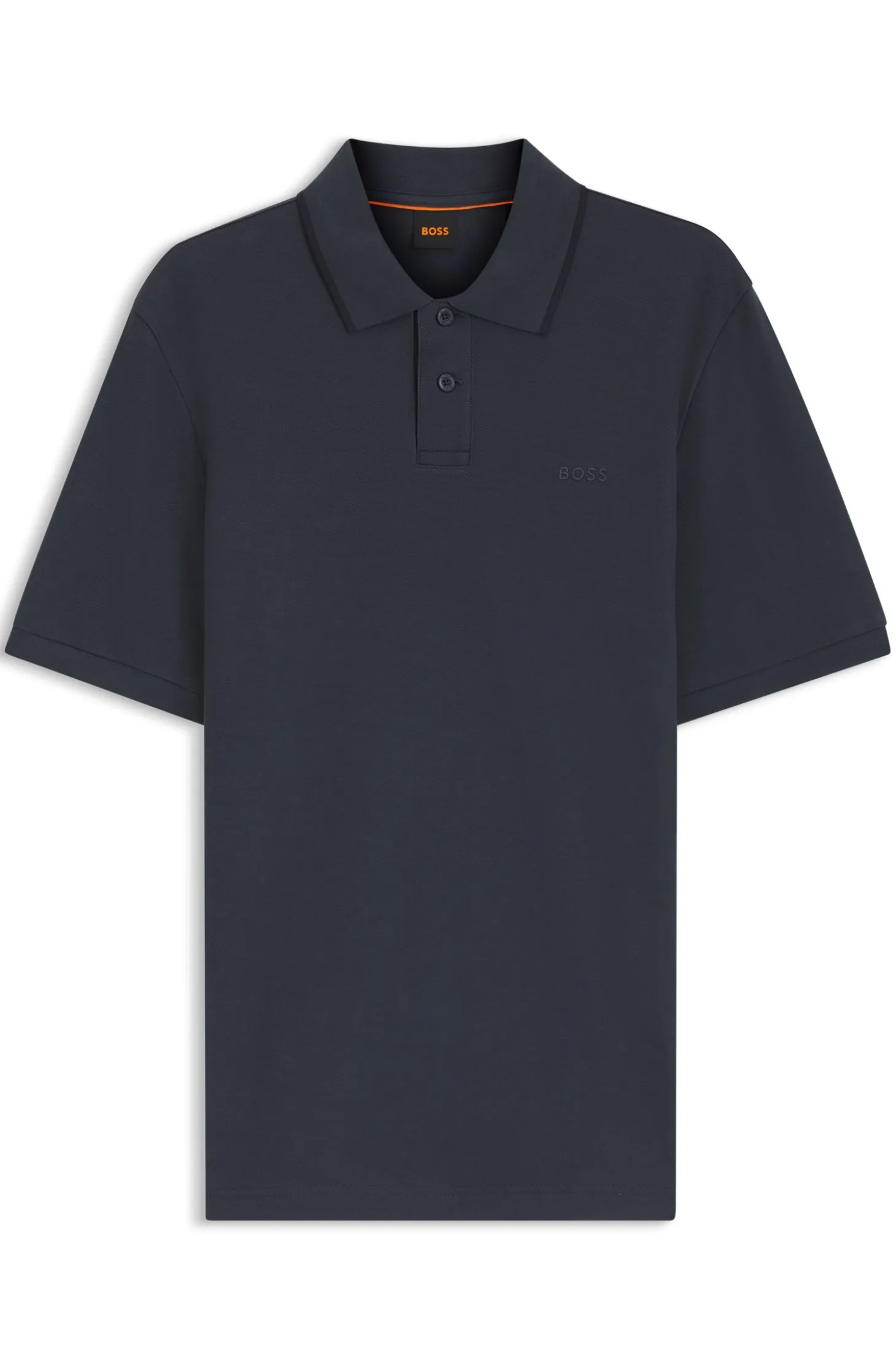 Regular-fit polo shirt in honeycomb-structured cotton piqué