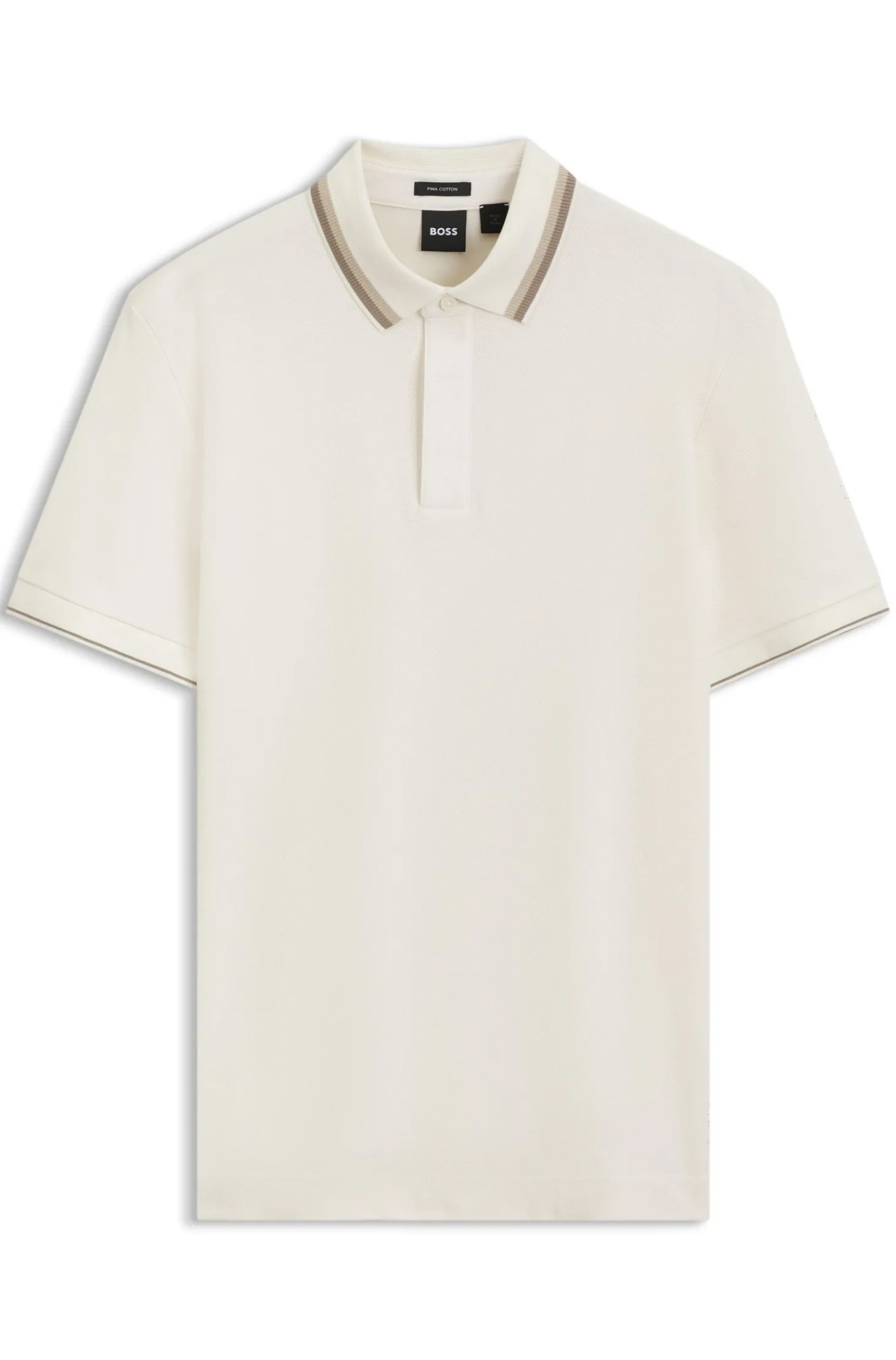 Regular-fit polo shirt in structured cotton piqué