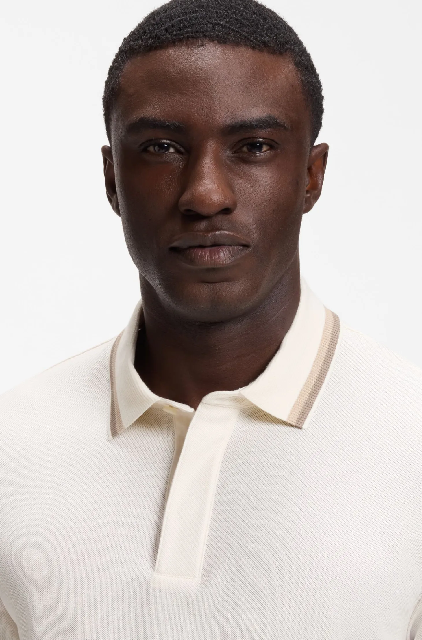 Regular-fit polo shirt in structured cotton piqué