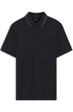 Regular-fit polo shirt in structured cotton piqué