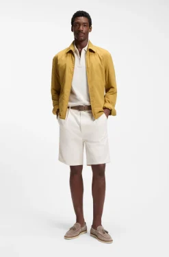 Regular-fit polo with zip closure