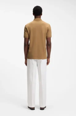 Regular-fit polo with zip closure