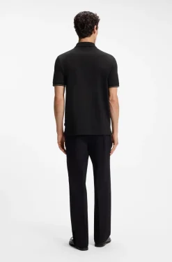 Regular-fit polo with zip closure