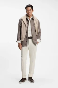 Regular-fit shirt in checked cotton flannel