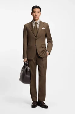 Regular-fit shirt in checked Italian-made cotton
