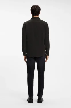 Regular-fit shirt in cotton corduroy