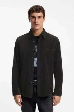 Regular-fit shirt in cotton corduroy