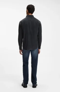 Regular-fit shirt in cotton corduroy