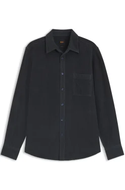 Regular-fit shirt in cotton corduroy