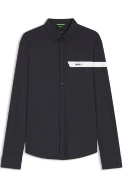 Regular-fit shirt in cotton jersey