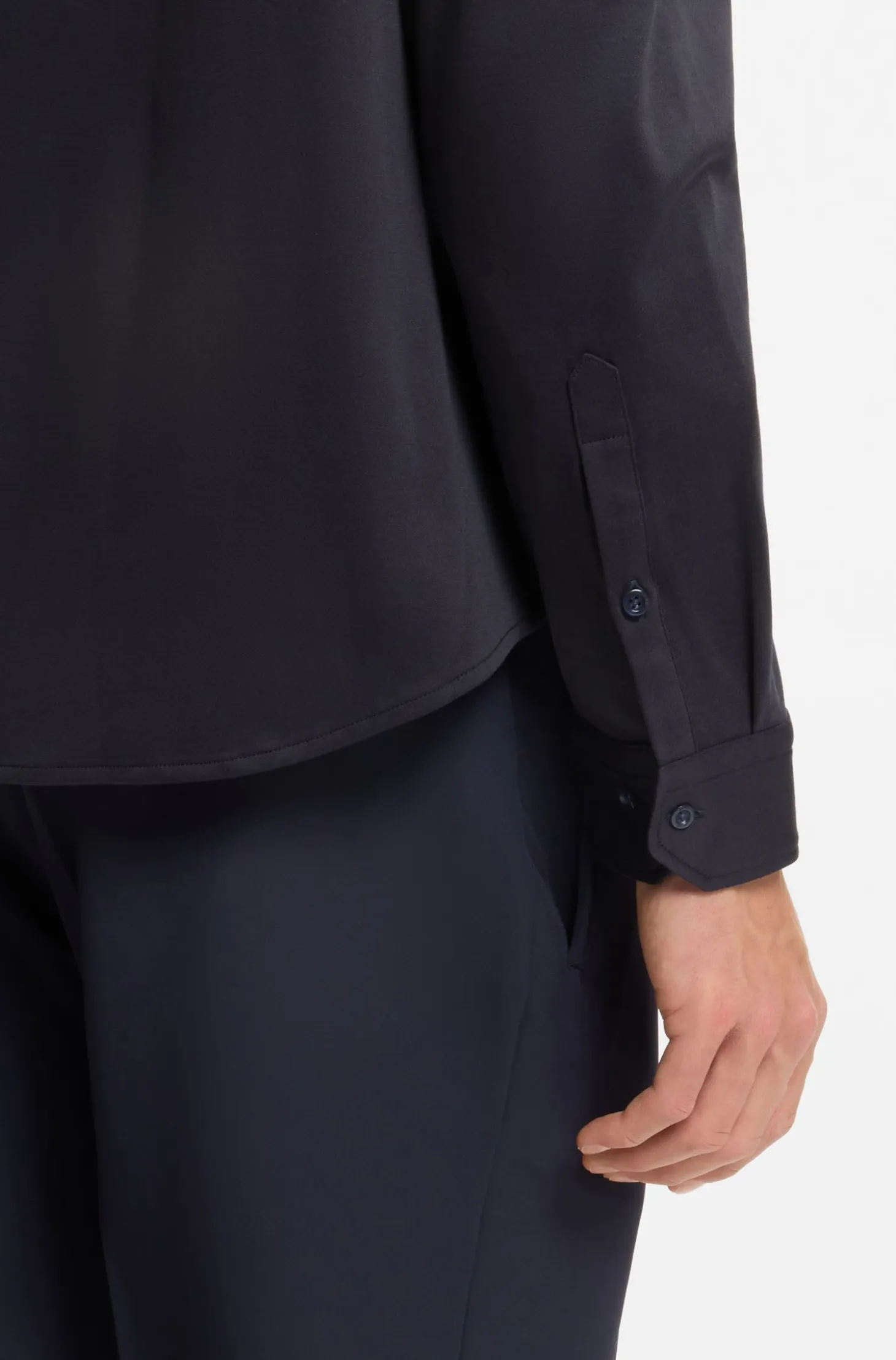 Regular-fit shirt in cotton jersey