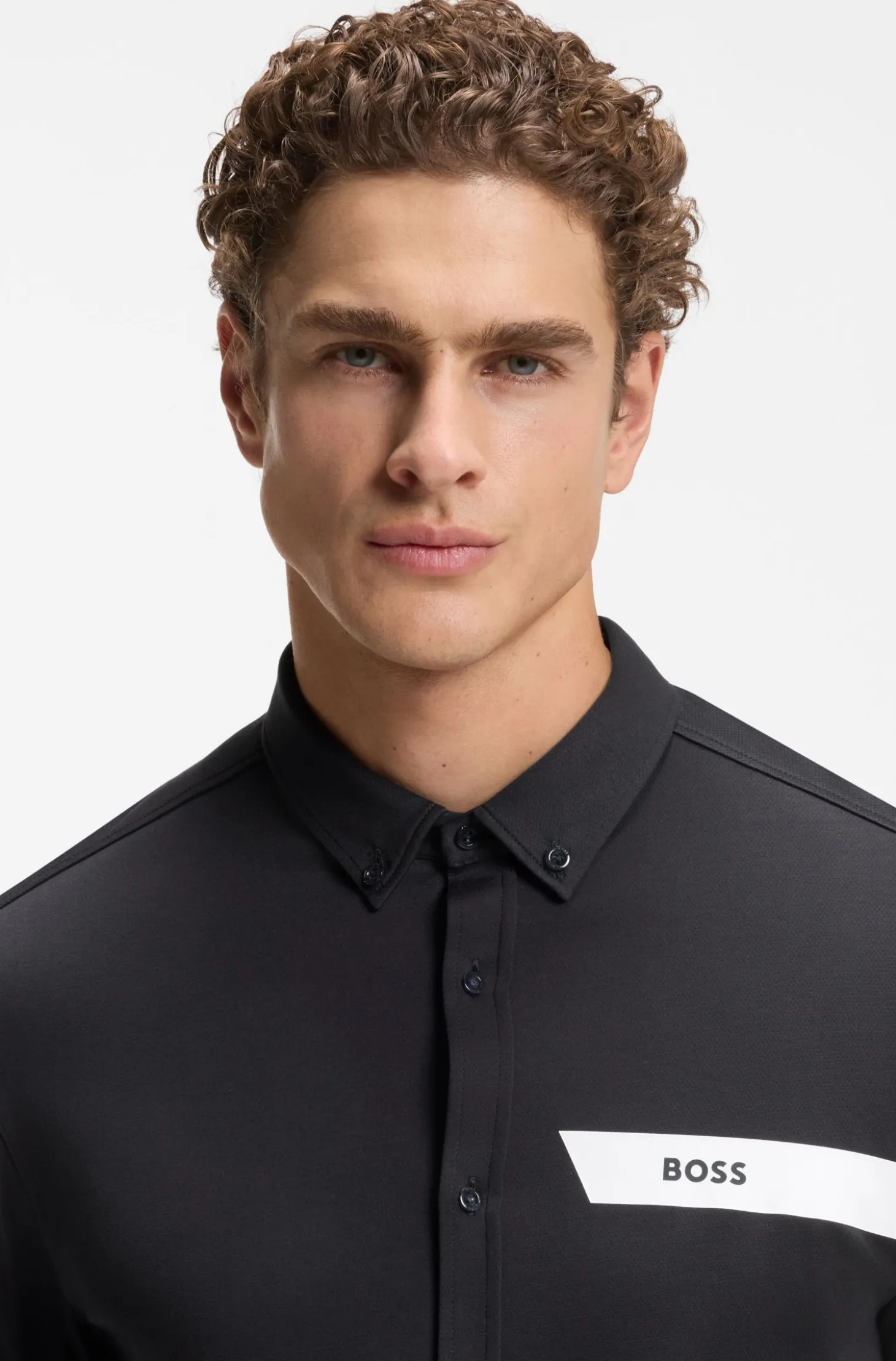Regular-fit shirt in cotton jersey