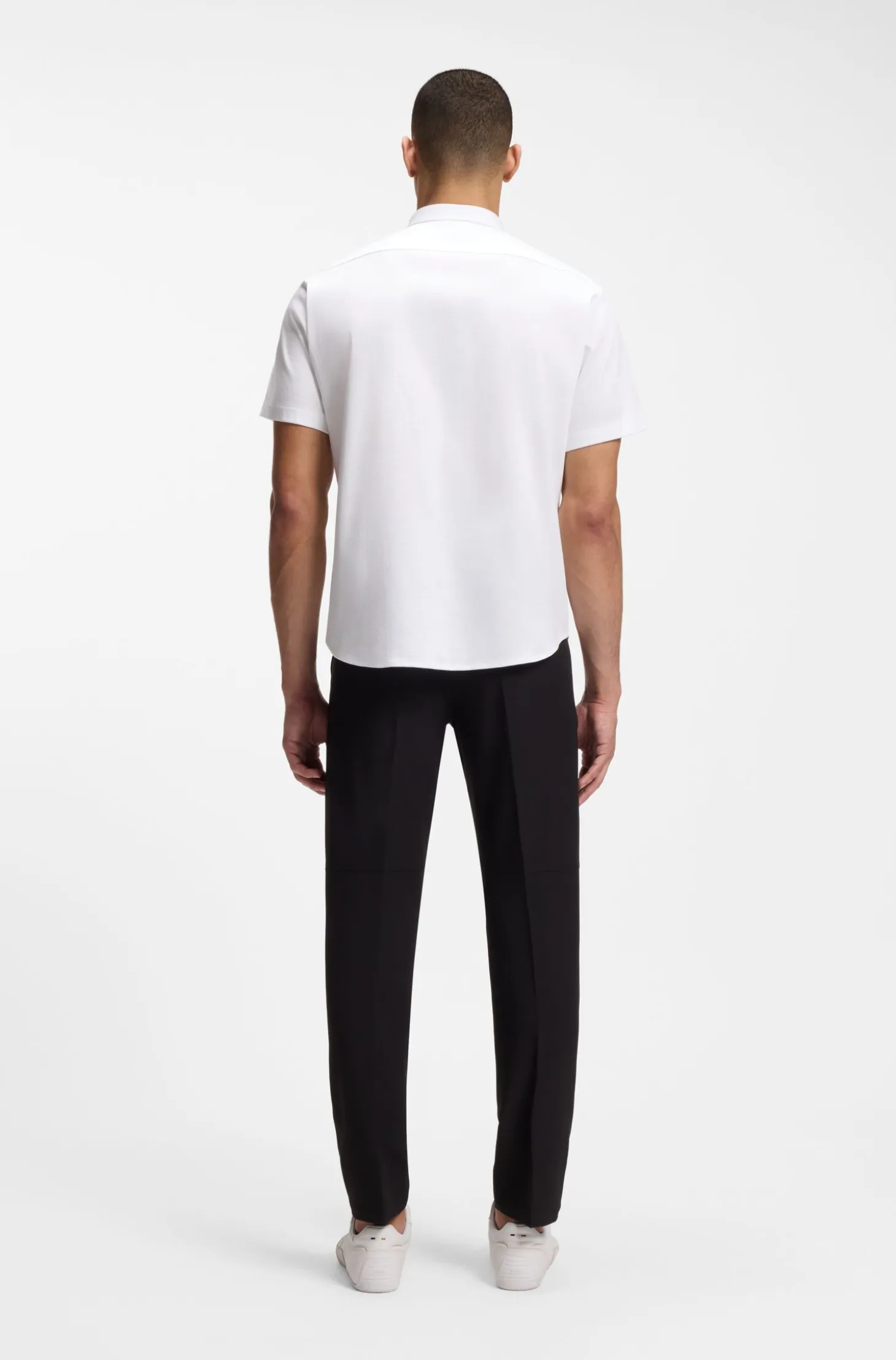Regular-fit shirt in cotton jersey