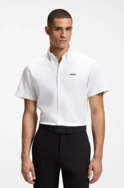 Regular-fit shirt in cotton jersey