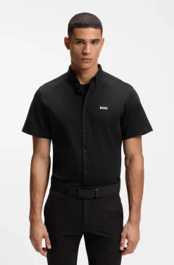 Regular-fit shirt in cotton jersey