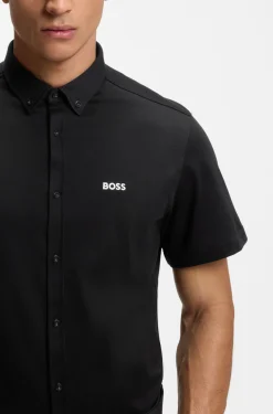 Regular-fit shirt in cotton jersey