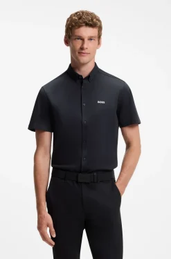 Regular-fit shirt in cotton jersey