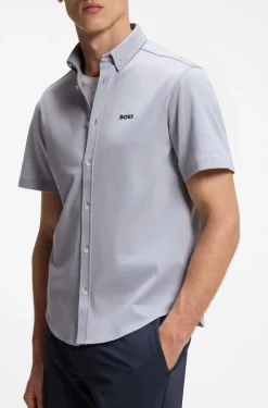 Regular-fit shirt in cotton jersey