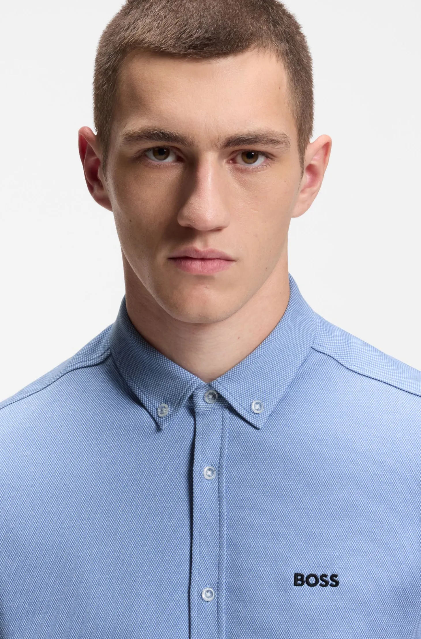 Regular-fit shirt in cotton jersey