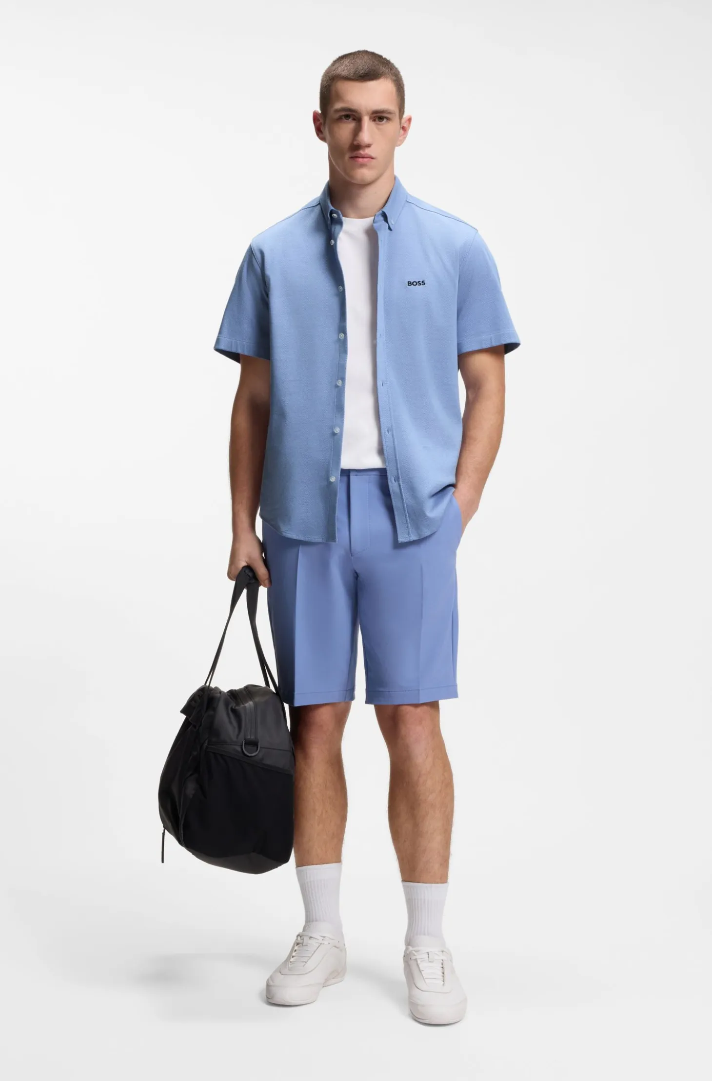 Regular-fit shirt in cotton jersey