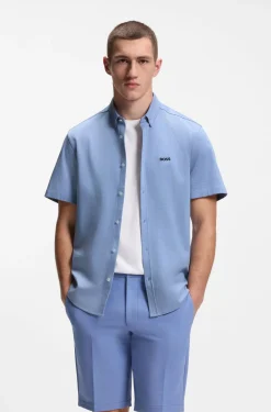 Regular-fit shirt in cotton jersey