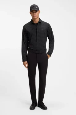 Regular-fit shirt in cotton jersey