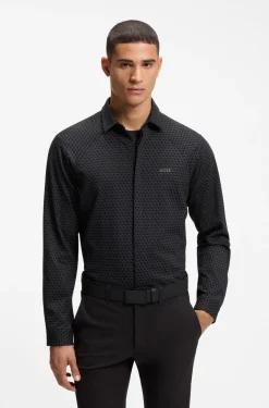 Regular-fit shirt in cotton jersey