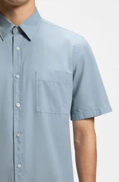 Regular-fit shirt in cotton poplin