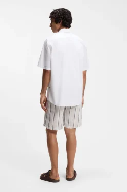 Regular-fit shirt in cotton poplin