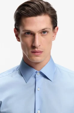 Regular-fit shirt in easy-iron cotton poplin