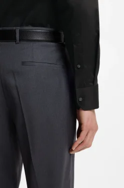 Regular-fit shirt in easy-iron cotton poplin