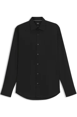 Regular-fit shirt in easy-iron cotton poplin