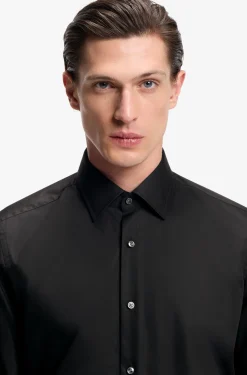 Regular-fit shirt in easy-iron cotton poplin