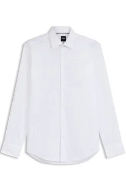 Regular-fit shirt in easy-iron cotton poplin