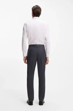 Regular-fit shirt in easy-iron cotton poplin