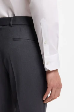 Regular-fit shirt in easy-iron cotton poplin