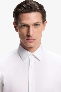 Regular-fit shirt in easy-iron cotton poplin